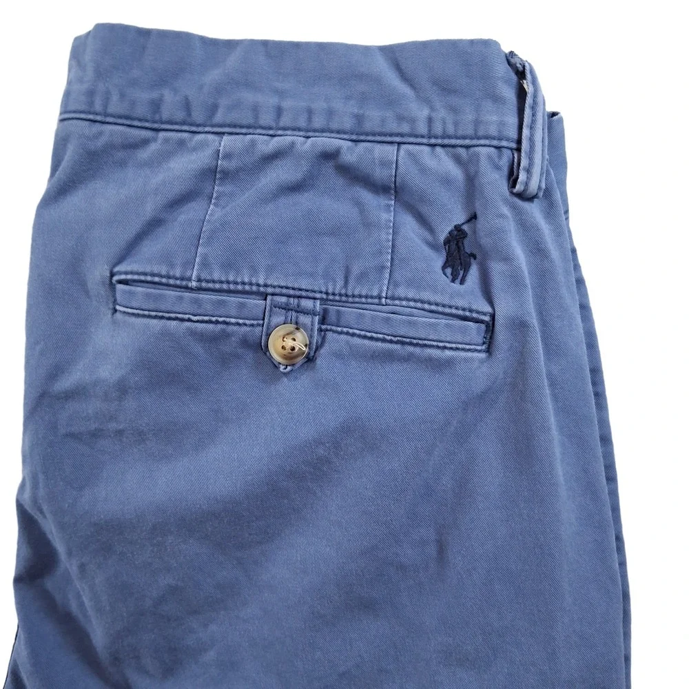 Polo Ralph Lauren Chino Pants 32x32 Light Blue Stretch Straight Fit Cotton Twill